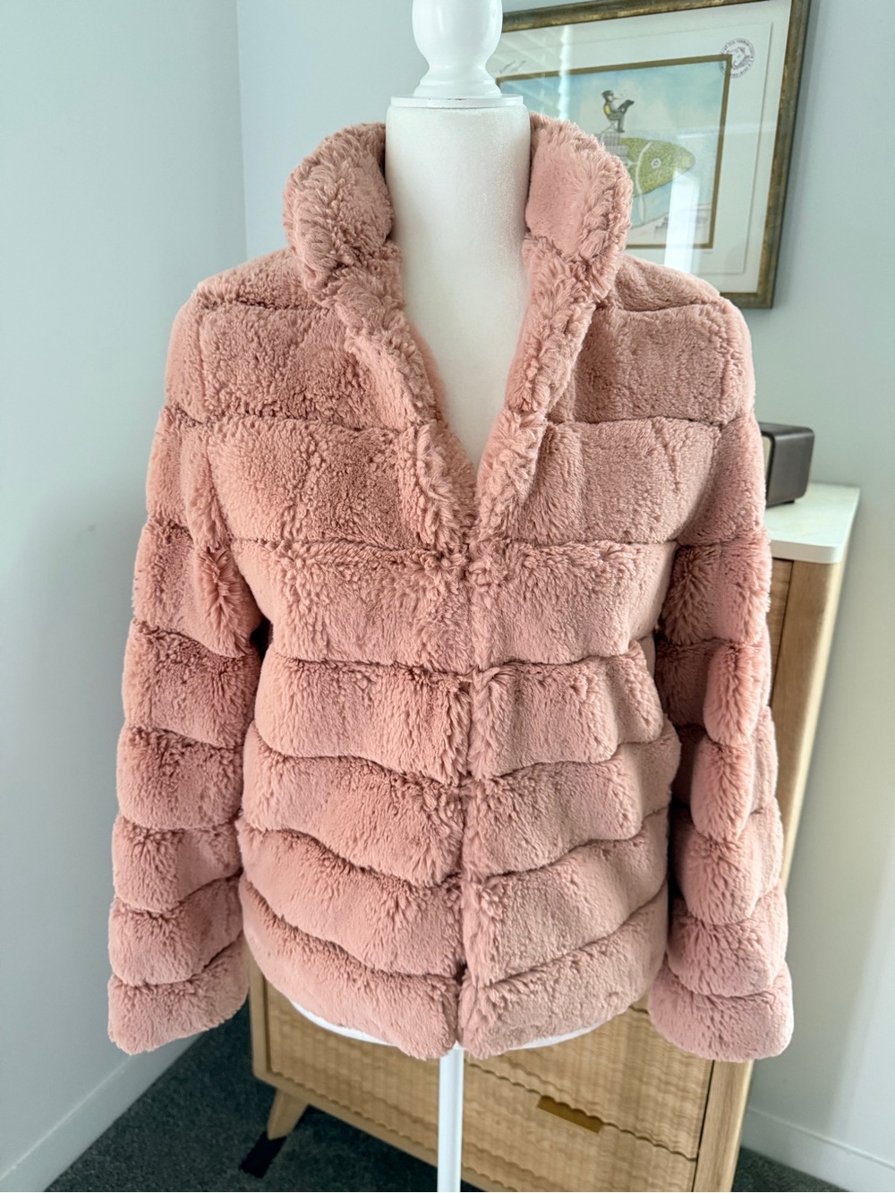 Donna Salyers  Fabulous Furs fur pink quilted XS - Picture 2 of 7